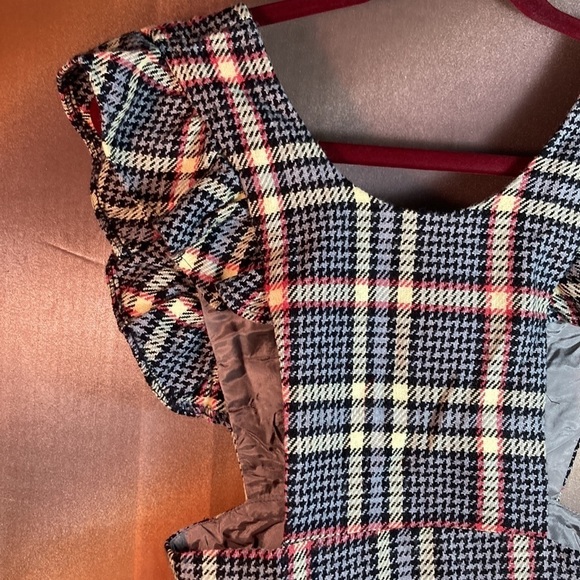 Vintage plaid dress jumper. 70’s‎ adorable  24” waist Small. Size 9. 120 - Picture 2 of 4